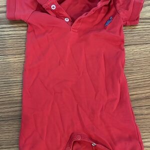 Red Polo Baby Onesie